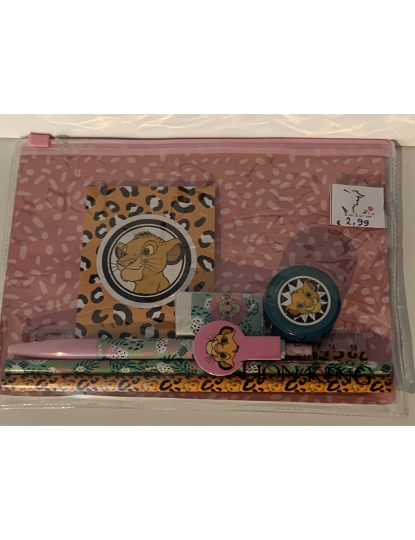 Schoolset Lion King etui