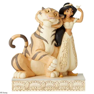 Disney Traditions Jasmine and Rajah White Woodland 6002817