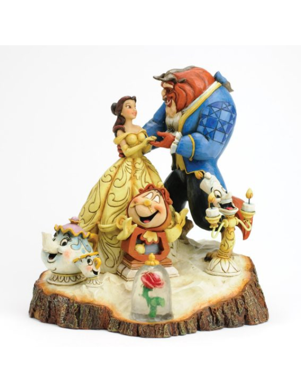 Disney Traditions Beauty and the Beast Carved By Heart 4031487