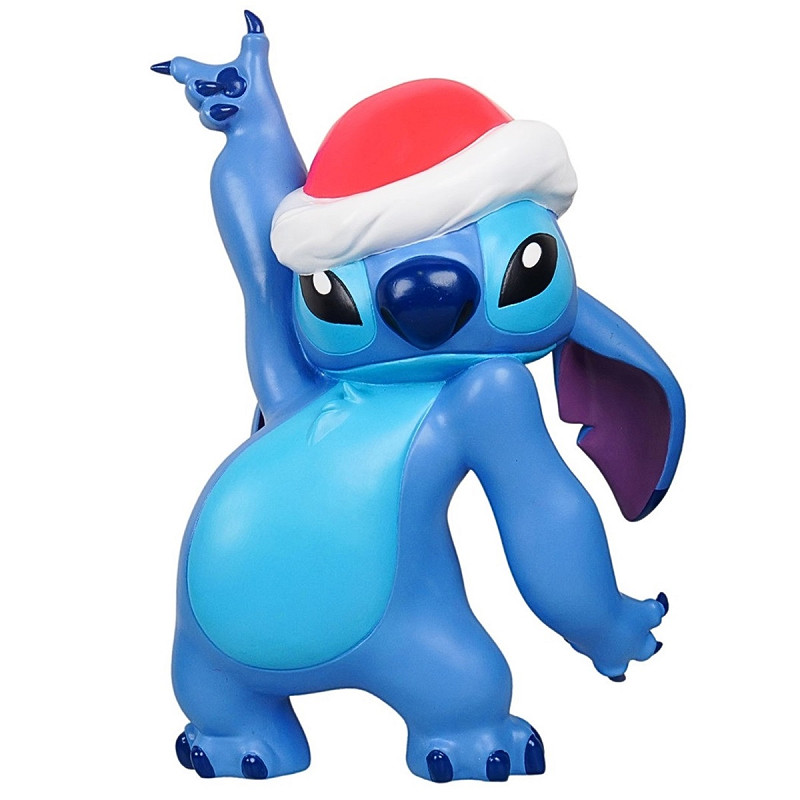 Disney Home Seasonal Statue Stitch With Santa Hat (medium)